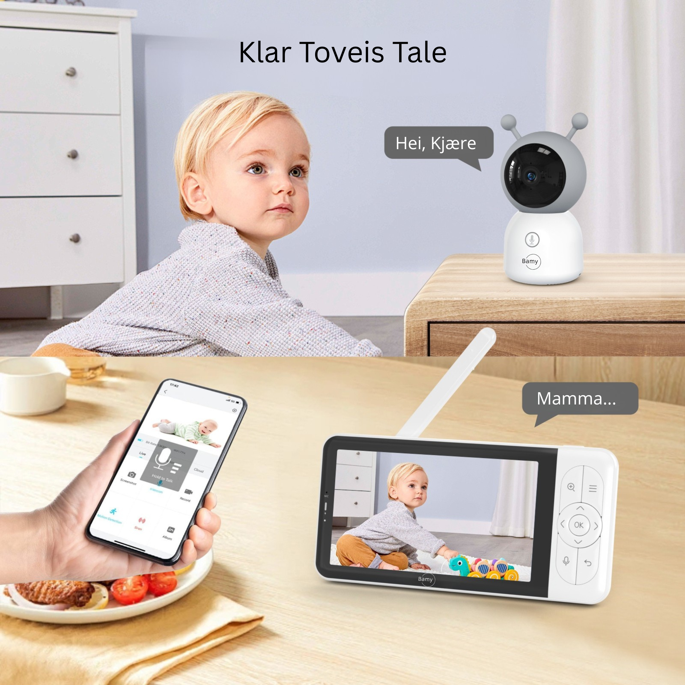 Bamy Baby Monitor med kamera