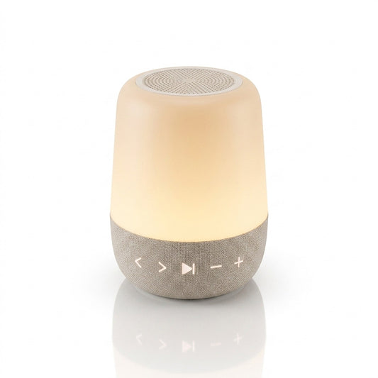 Bamy S2 white noise-maskin med tent nattlys, stoffkledd base og touch-knapper